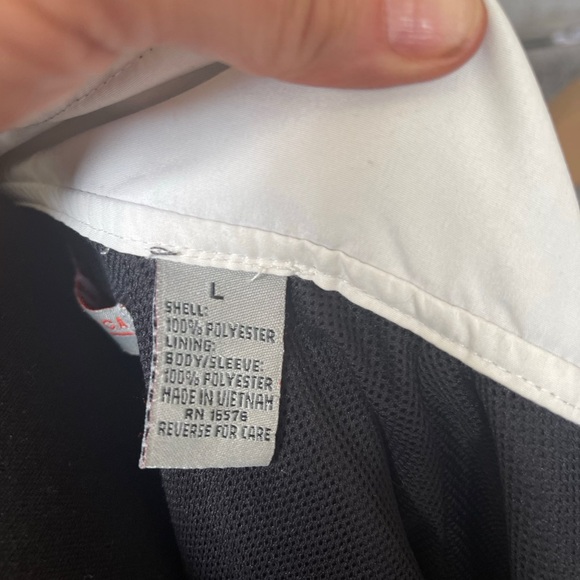 Perry Ellis America Black and White Windbreaker Large - Picture 3 of 6